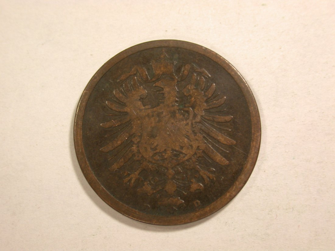  C02 KR 2 Pfennig 1874 D in schön  Orginalbilder   