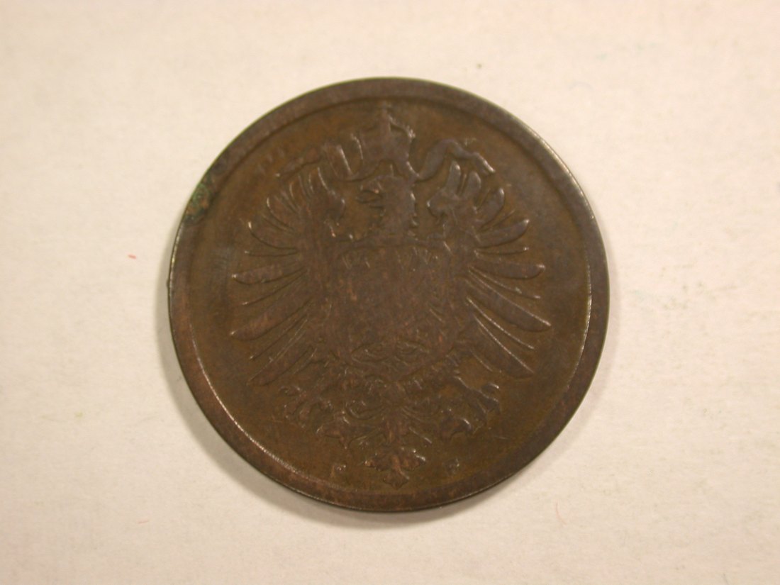  C02 KR 2 Pfennig 1874 F in schön  Orginalbilder   