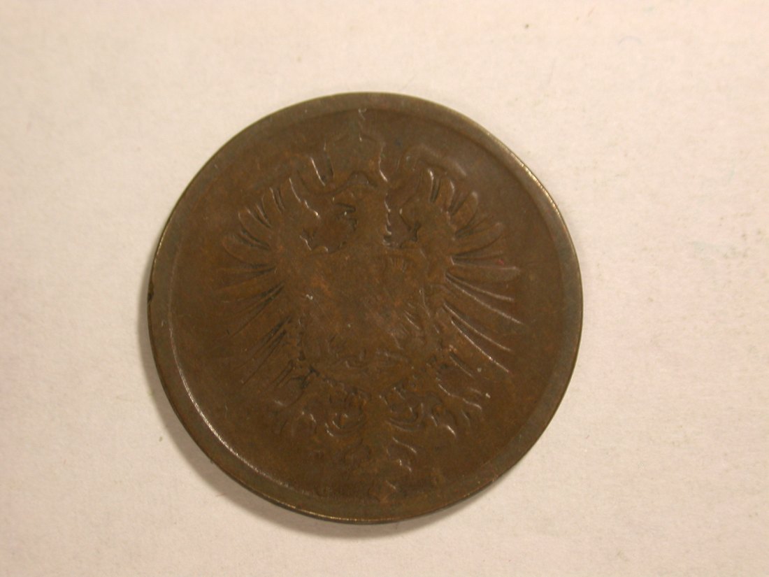  C02 KR 2 Pfennig 1874 G in schön  Orginalbilder   