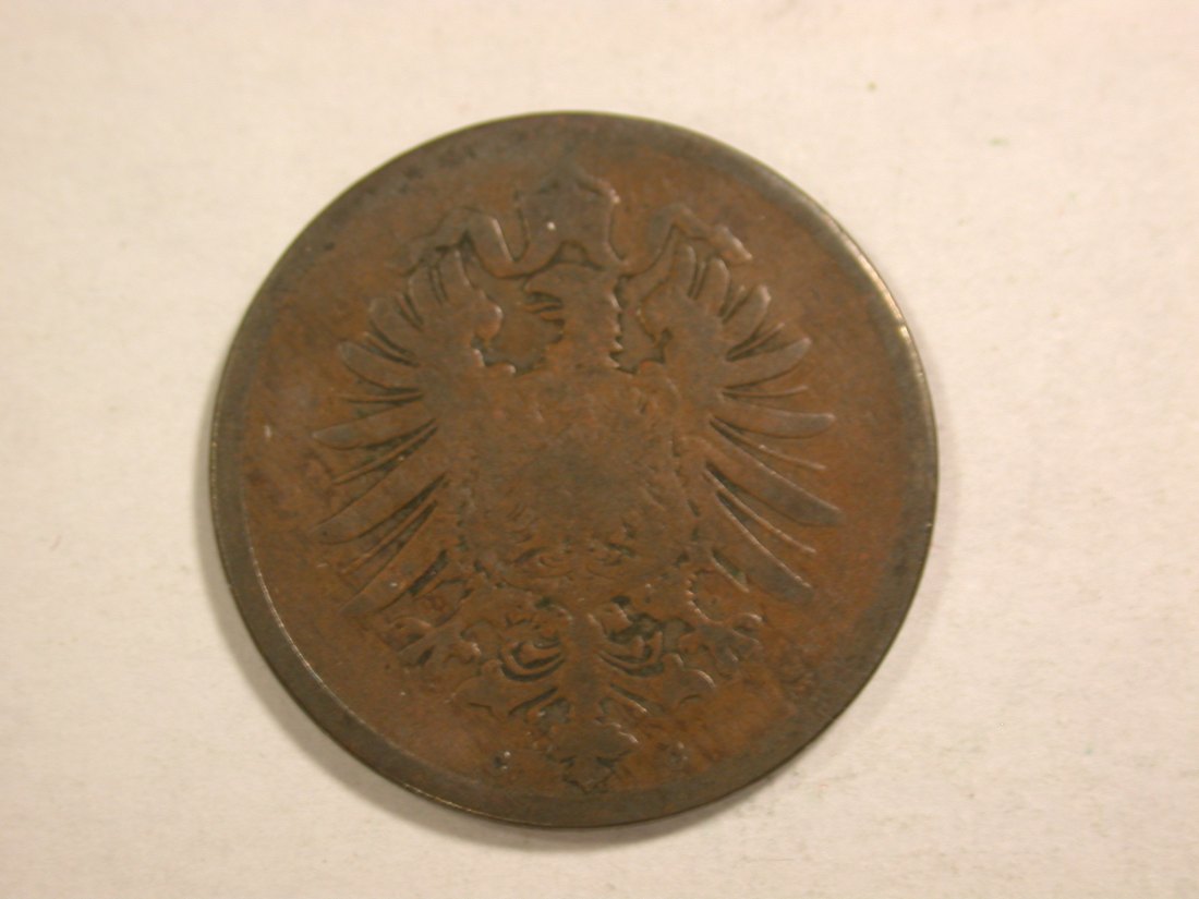  C02 KR 2 Pfennig 1875 G in schön  Orginalbilder   