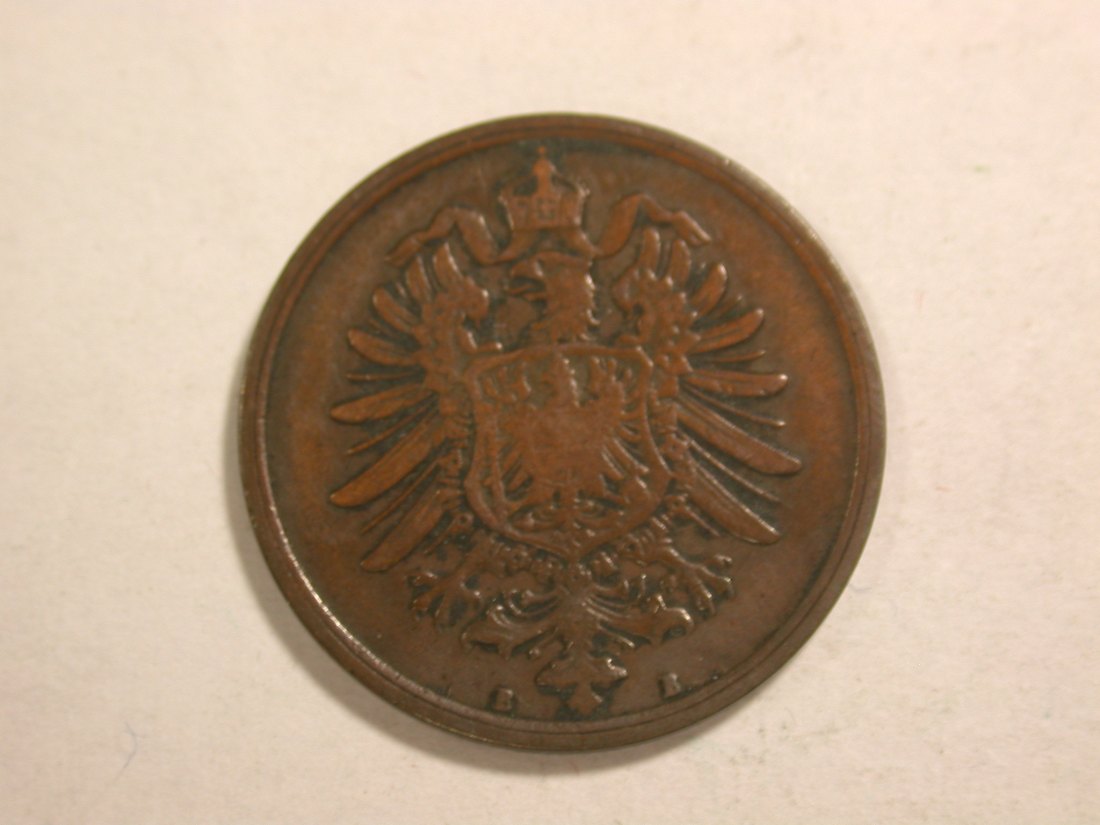  C02 KR 2 Pfennig 1876 B in f.ss    Orginalbilder   