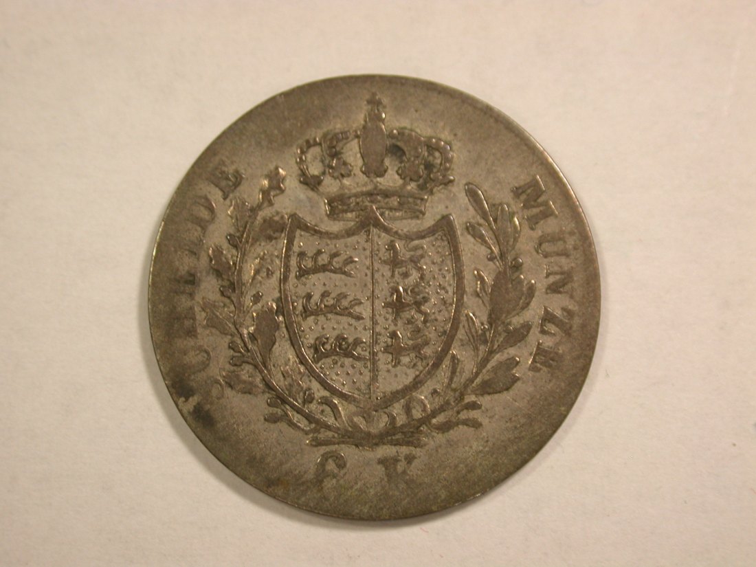 C02 Württemberg 6 Kreuzer 1832 in s-ss RR Orginalbilder