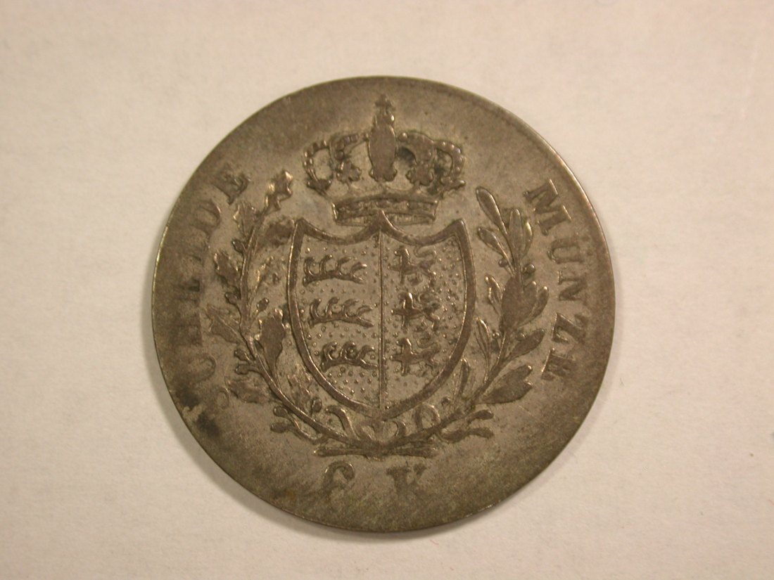  C02 Württemberg  6 Kreuzer 1832 in s-ss  RR   Orginalbilder   