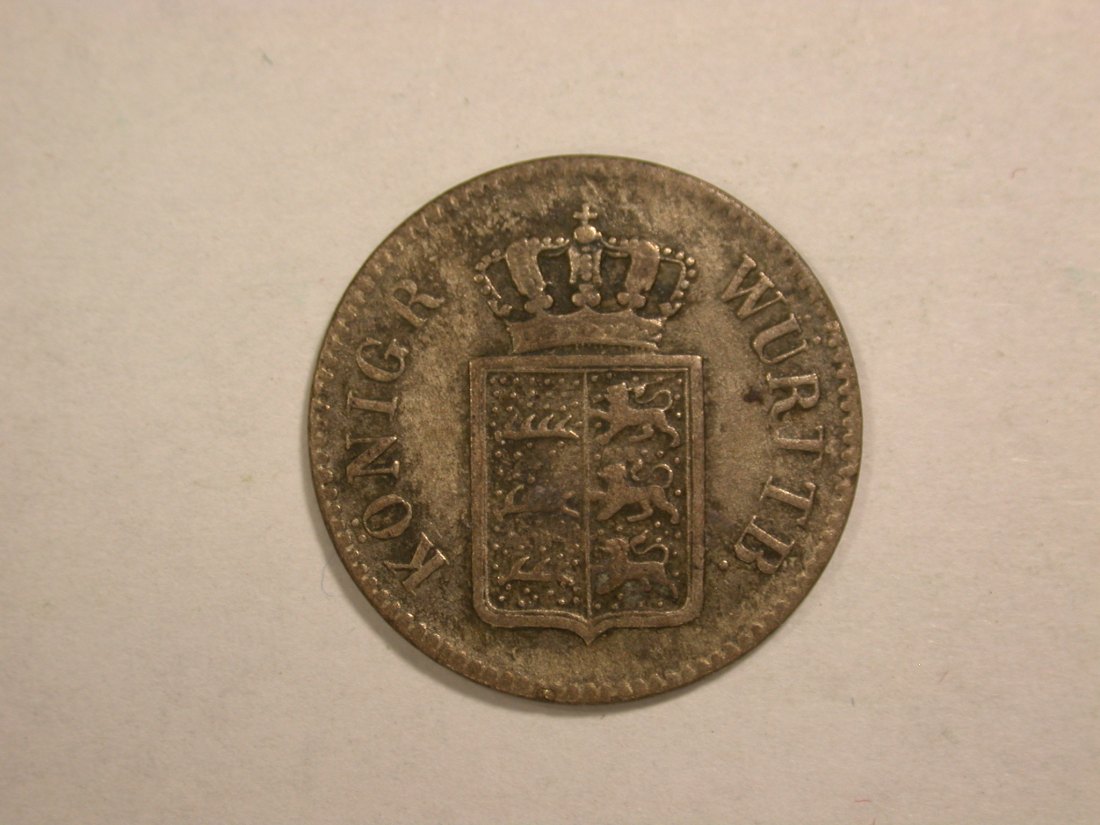  C02 Württemberg  3 Kreuzer  1854 in vz/vz-st   Orginalbilder   