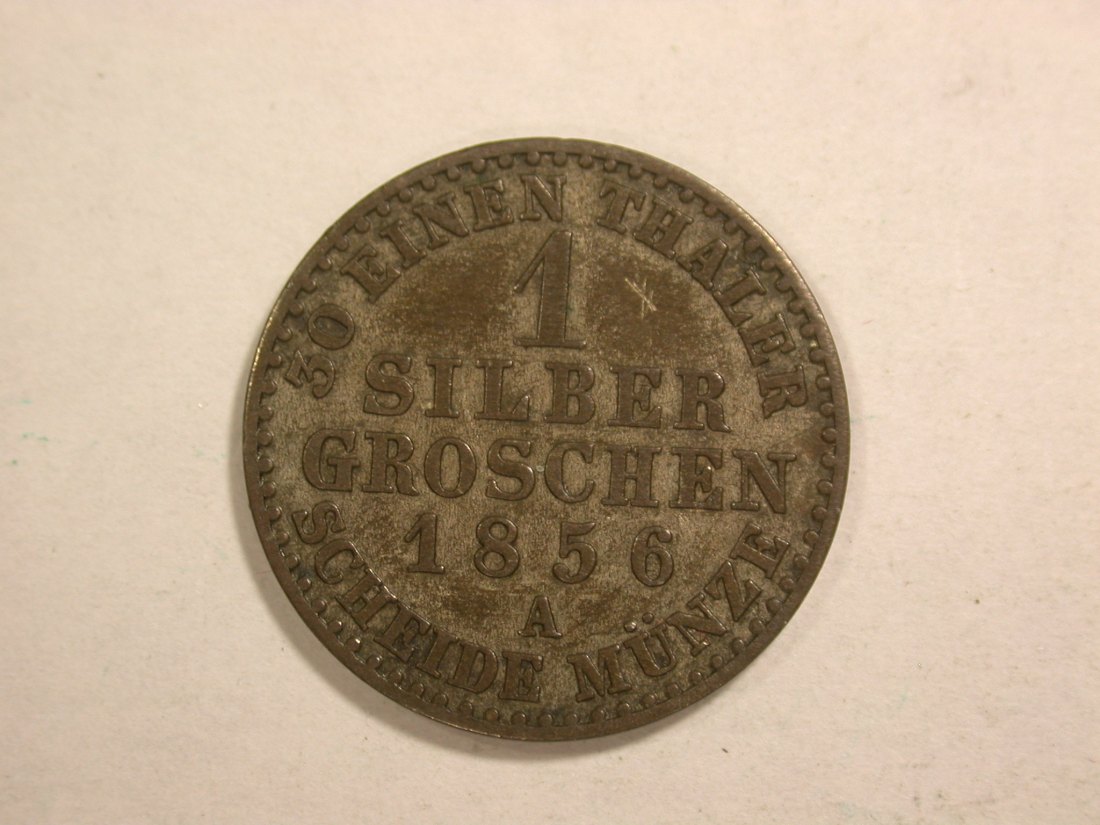  C02 KR  Preussen 1 Silbergroschen  1856 A in ss+  Orginalbilder   