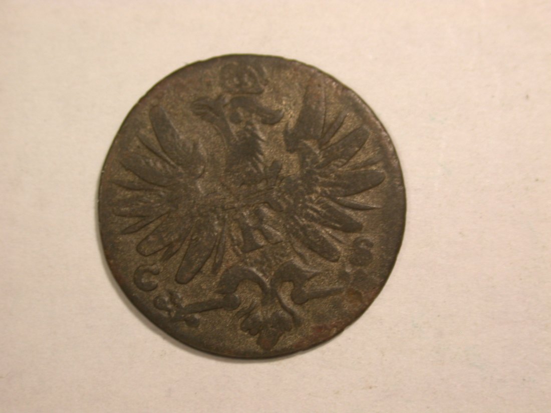  C02 Preussen  6 Pfennig 1708 C.S. in s-ss    Orginalbilder   