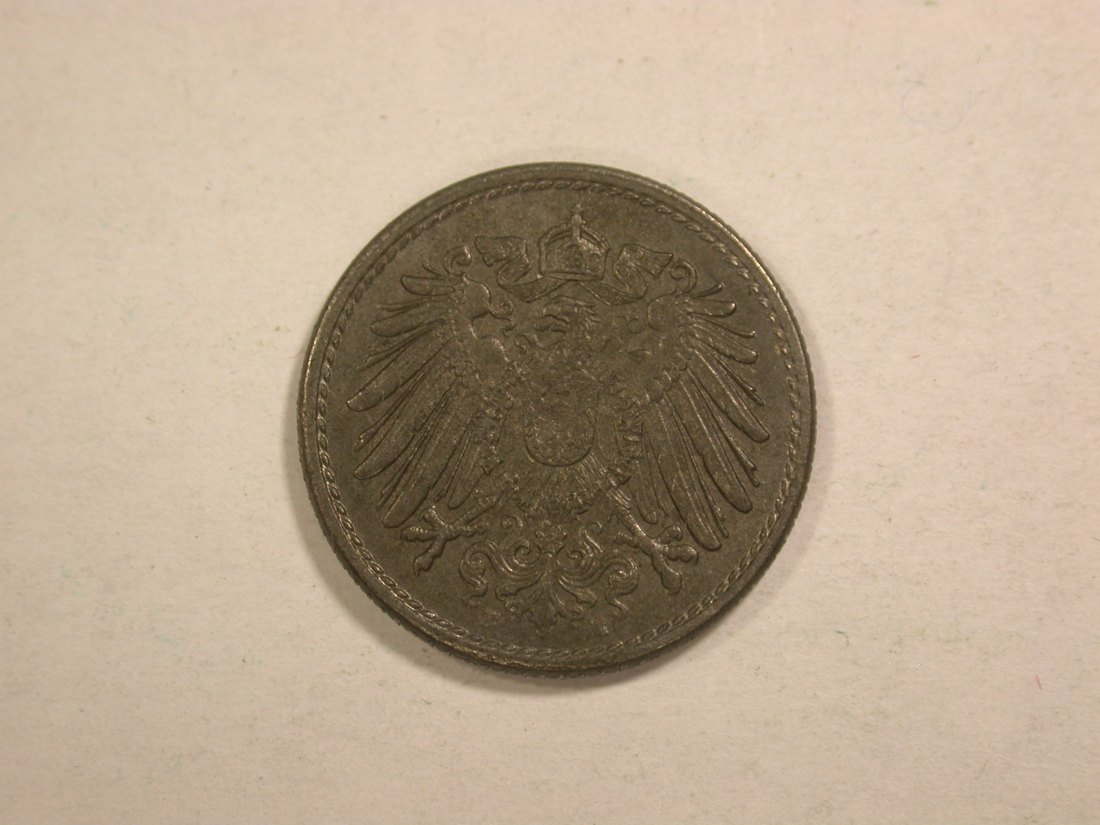  C02 KR 5 Pfennig 1921 E in f. ST   Ersatzmünze   Orginalbilder   