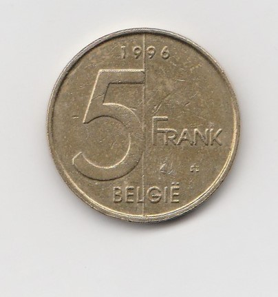 5 Francs Belgie 1996 (I114)