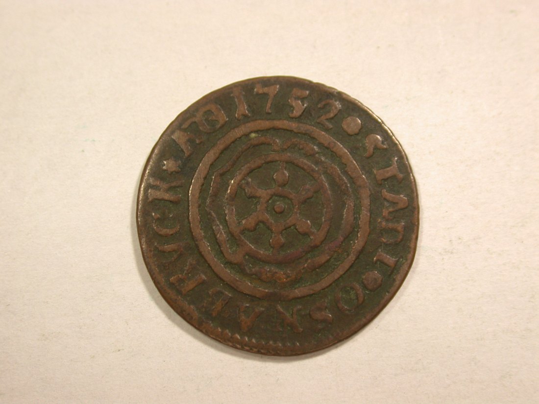  C03 Osnabrück  3 Pfennig 1752 in ss+  Orginalbilder   