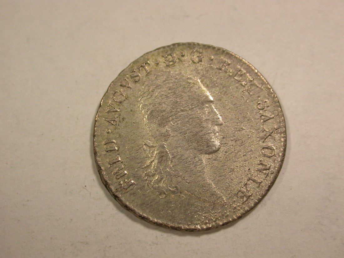  C03 Sachsen Silber 1/6 Taler 1809 in vz-st/f.st !!!  RR  Orginalbilder   