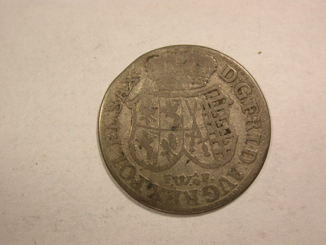  C03 Sachsen Silber 1/12 Taler 1763 in s-ss Orginalbilder   