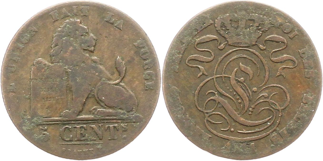  9515 Belgien 5 Cent 1841   