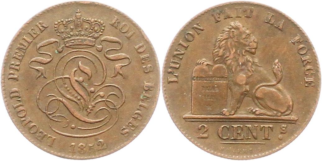  9517 Belgien 2 Cent 1852   