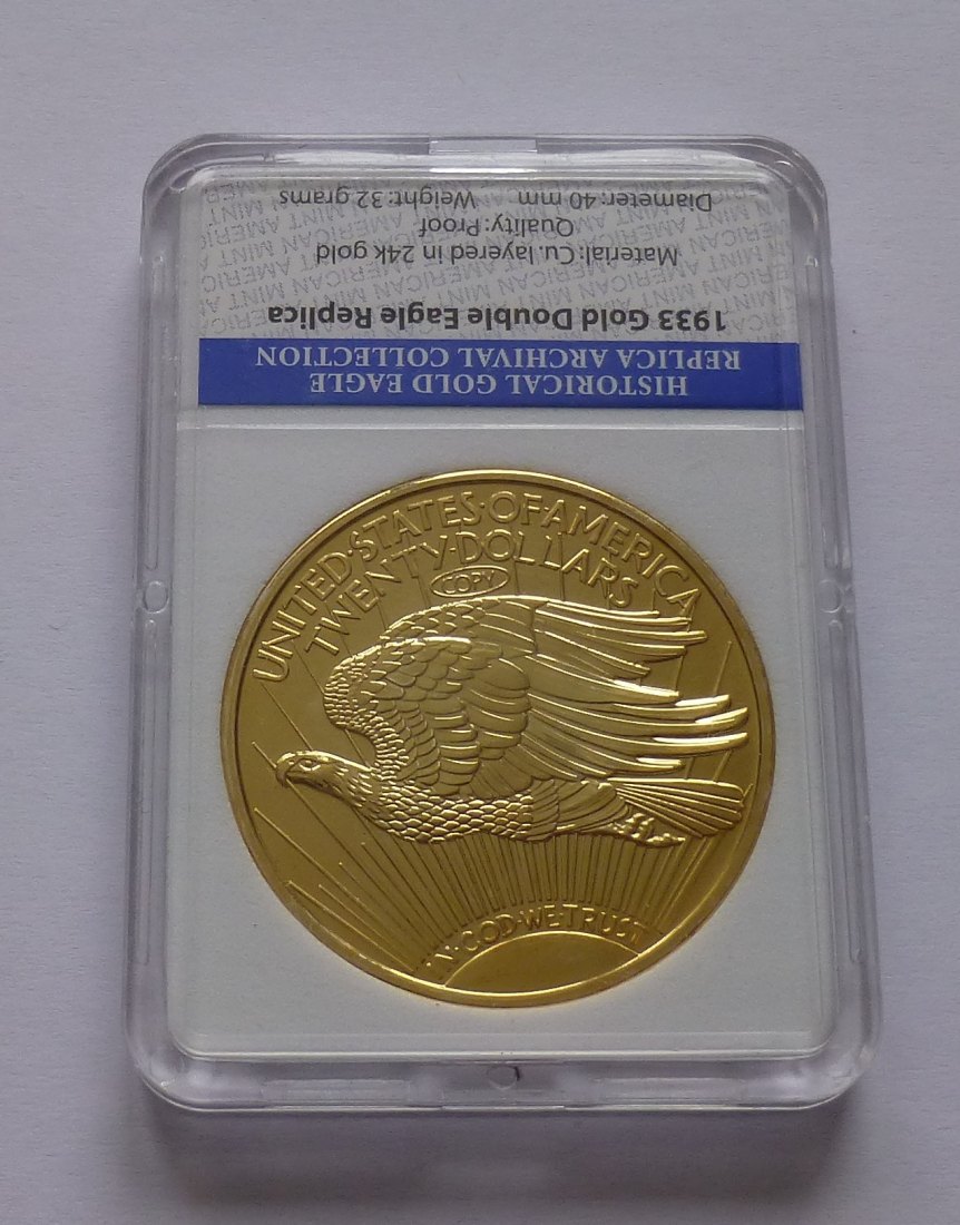  1933 Gold Double Eagle Replica   