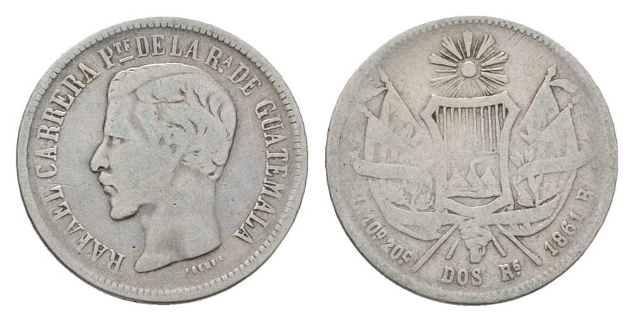  Guatemala, 2 Real 1861   