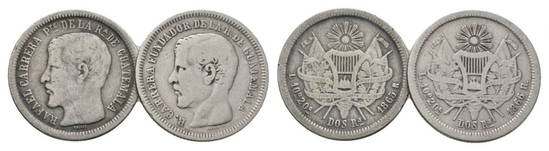  Guatemala, 2 Real 1865/66   