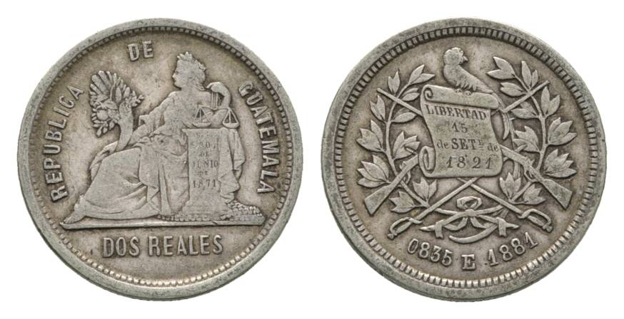  Guatemala, 2 Real 1881   