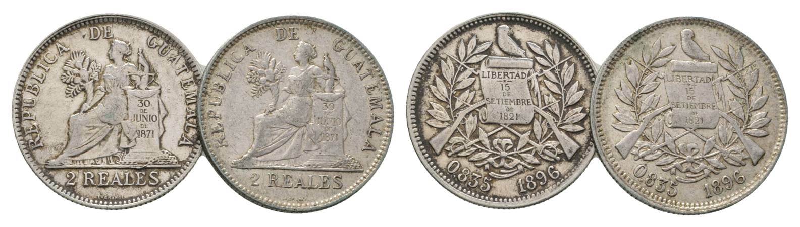  Guatemala, 2 Real 1896   