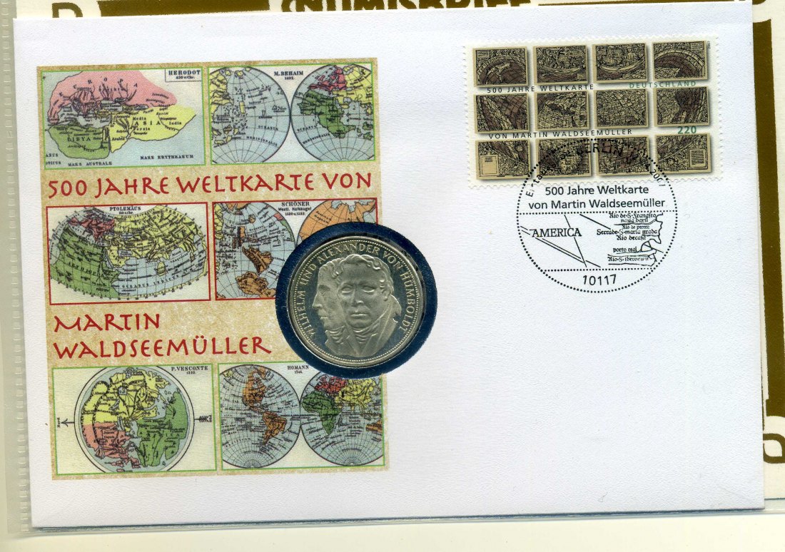  5 DM 1967 Humboldt in tollem Numisbrief RAR seltene Ausgabe   