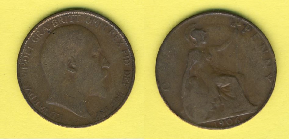  Großbritannien 1 Penny 1906   