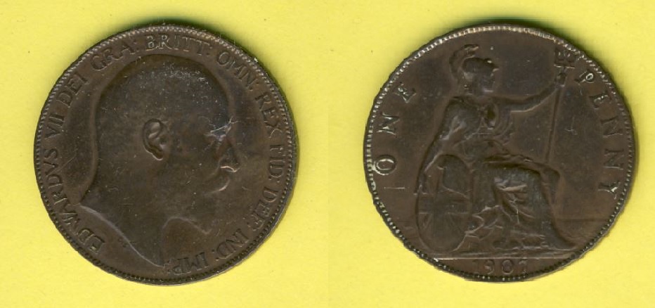  Großbritannien 1 Penny 1907   