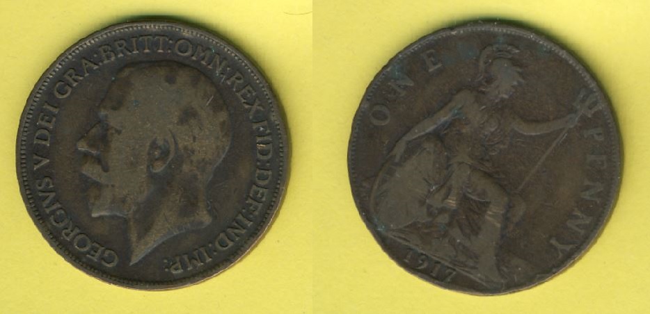  Großbritannien 1 Penny 1917   