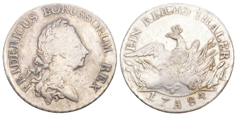  Preußen, Taler 1784 A, Fassungsspuren   