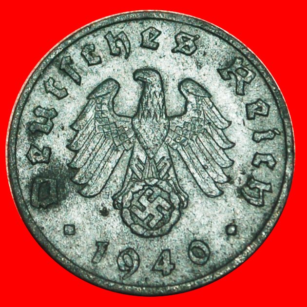  √ SWASTIKA: GERMANY ★ 1 PFENNIG 1940J!  TYPE 1940-1945 LOW START ★ NO RESERVE!   