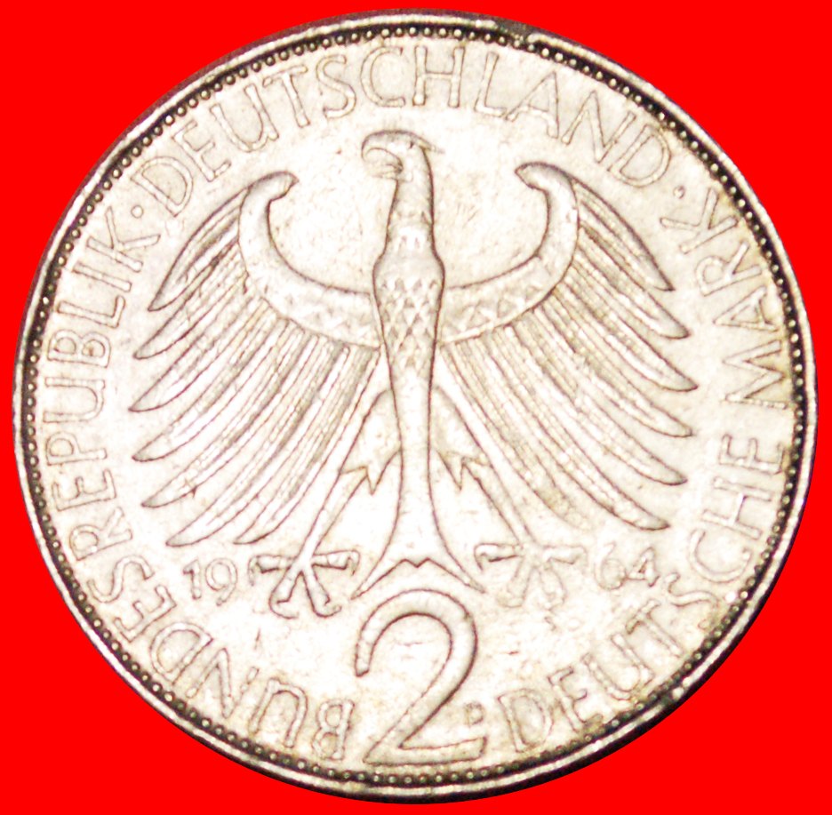  √ NOBEL PRIZE LAUREATE 1918: GERMANY ★ 2 MARKS 1964D MAX PLANCK 1858 - 1947 LOW START ★ NO RESERVE!   