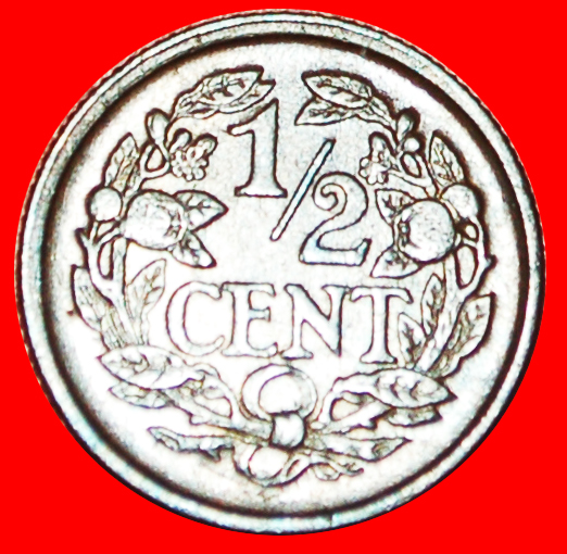  √ RAMPANT LION: NETHERLANDS ★ 1/2 CENT 1909! LOW START ★ NO RESERVE!   