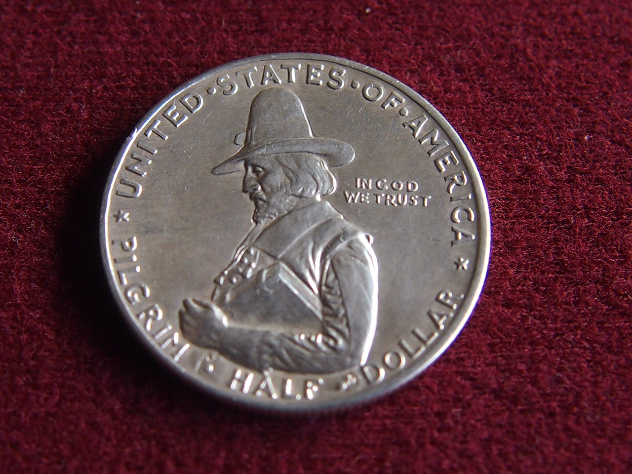 USA 1/2 Dollar 1920 300. Jahrestag der Landung der Pilgerväter Silbermünze ST