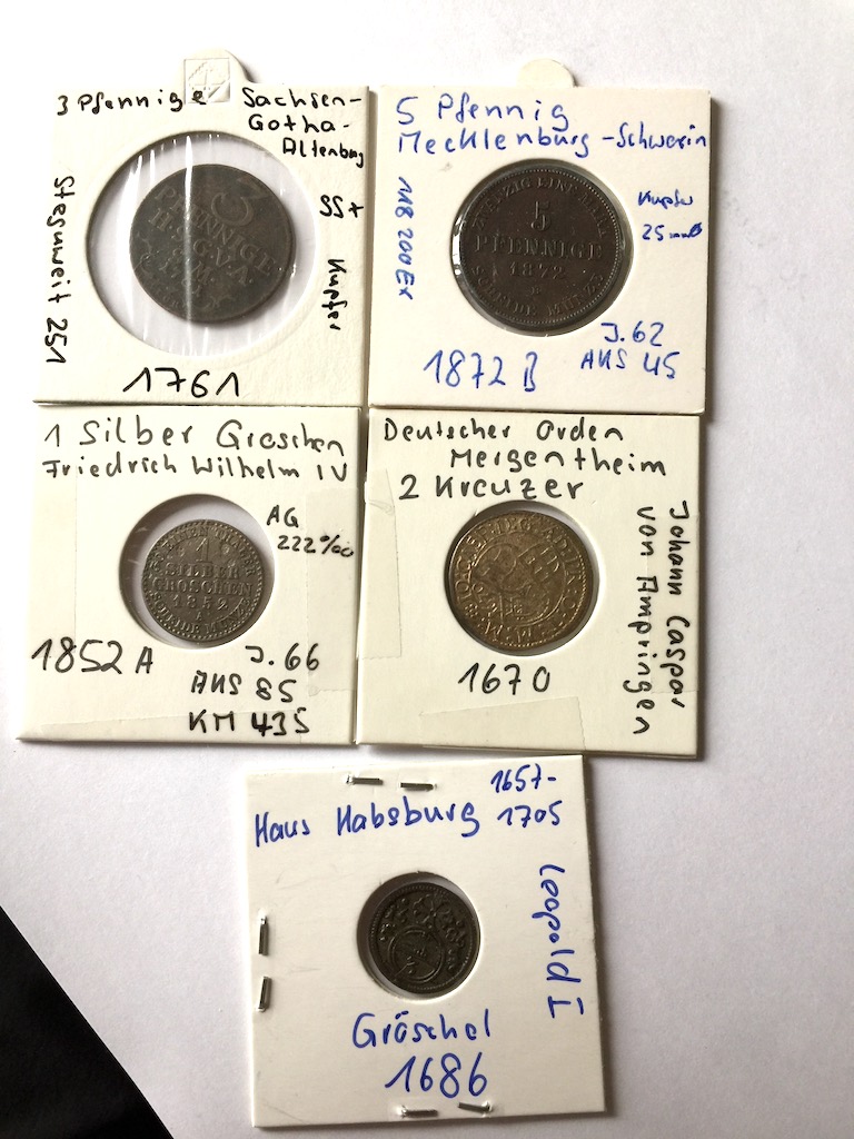 Lot sehr alter Münzen (selten)