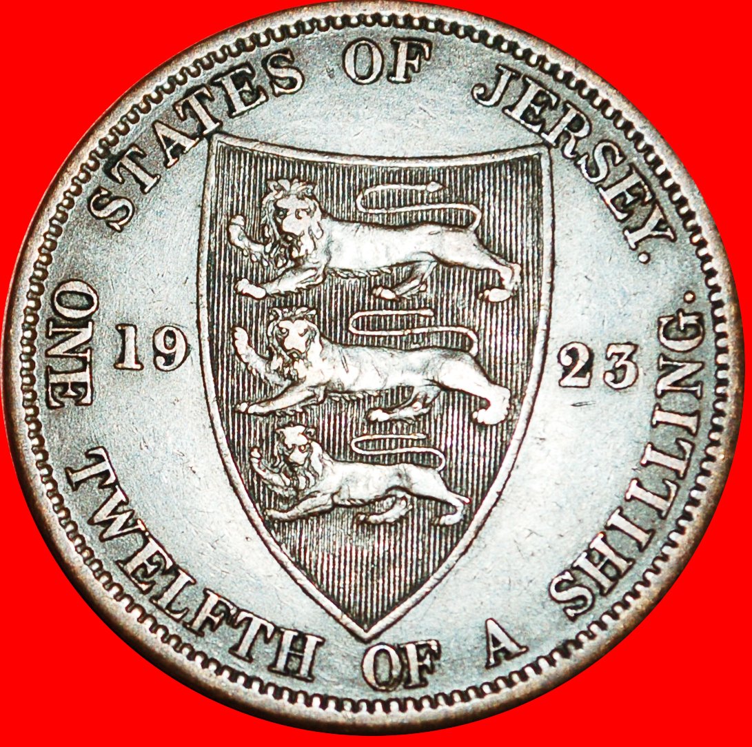  * GROSSBRITANNIEN: JERSEY ★ ALTER TYP 1/12 SHILLING 1923!  Georg V (1911-1936) OHNE VORBEHALT!   