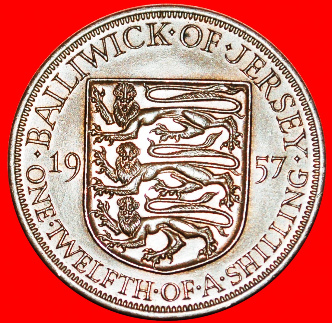 * GREAT BRITAIN: JERSEY ★ 1/12 SHILLING 1957! LOW START ★ NO RESERVE!