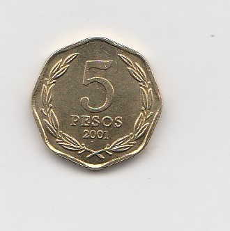  5 Pesos Chile 2001 (I212)   