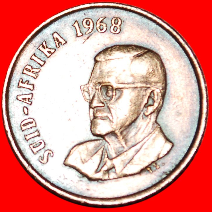 ★AFRIKAANS LEGENDE★ SÜDAFRIKA ★ 1 CENT 1968 CHARLES SWART und VÖGEL!