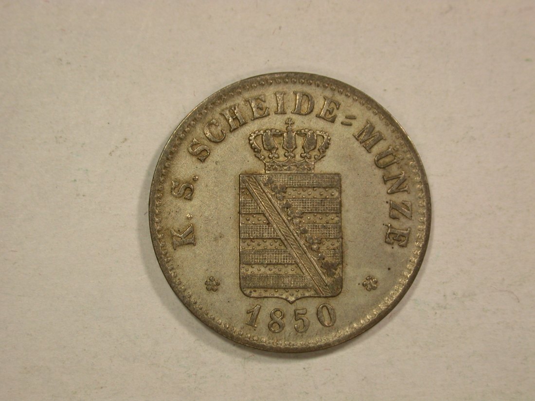  C04 Sachsen  2 Neu Groschen 20 Pfennig 1850 in vz/vz+  Originalbilder   