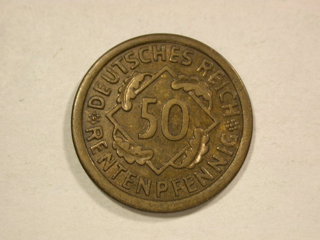  C04 Weimar  50 Renten Pfennig 1924 G in vz+  Originalbilder   