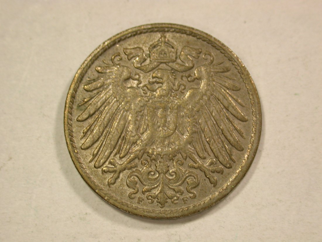  C04 KR  10 Pfennig 1913 F in ss-vz  Originalbilder   