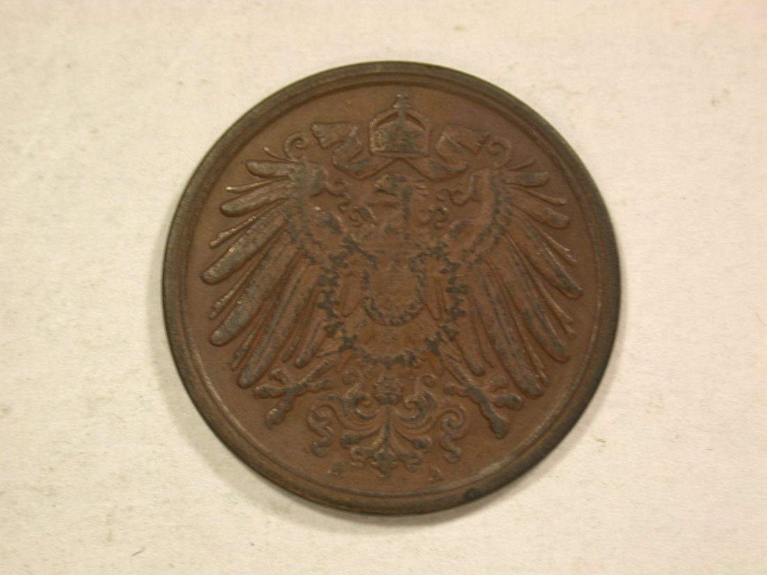  C04 KR  1 Pfennig  1896 A in vz+  Originalbilder   