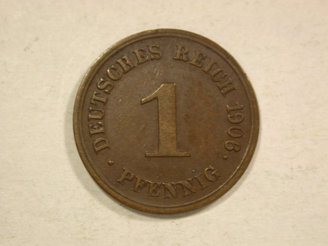  C04 KR  1 Pfennig  1906 G in ss-vz  Originalbilder   