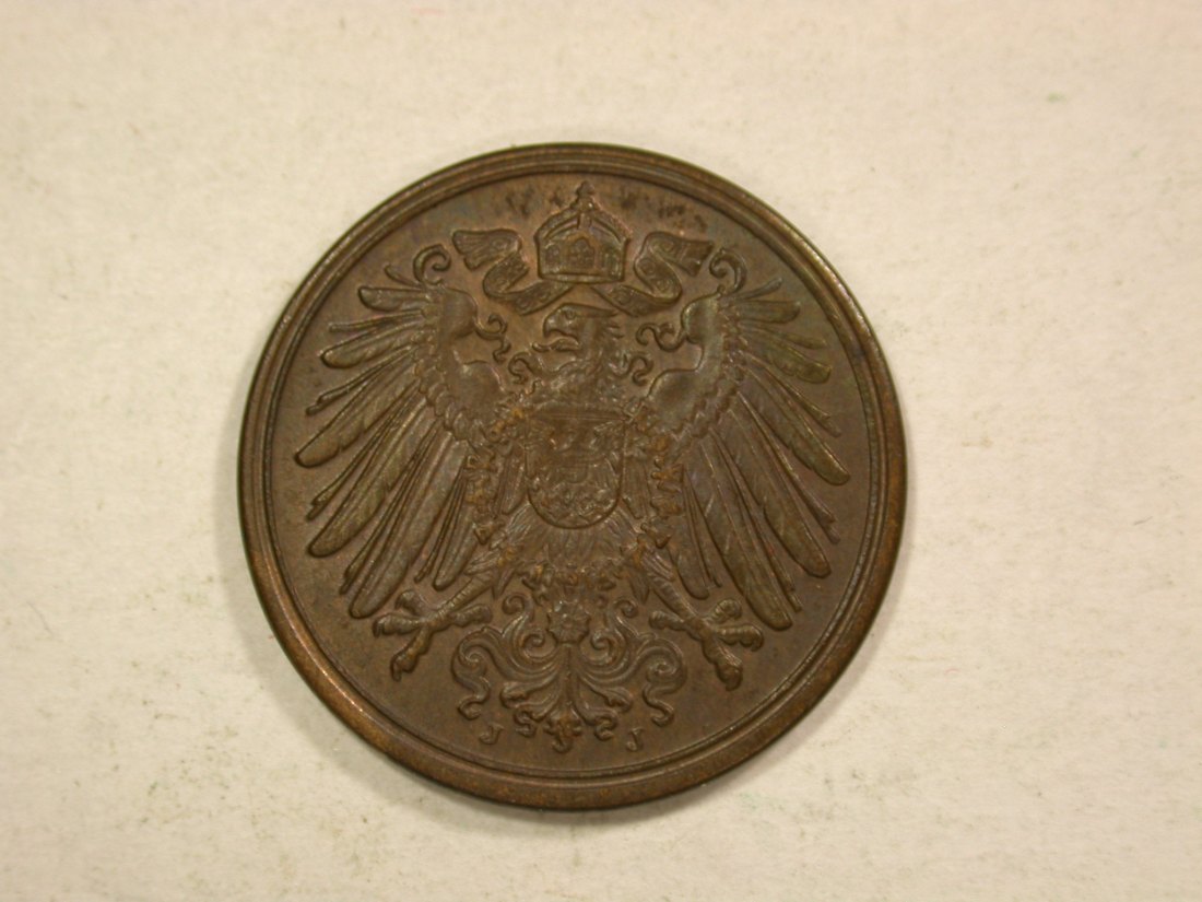  C04 KR  1 Pfennig  1907 J in vz/vz-st  Originalbilder   