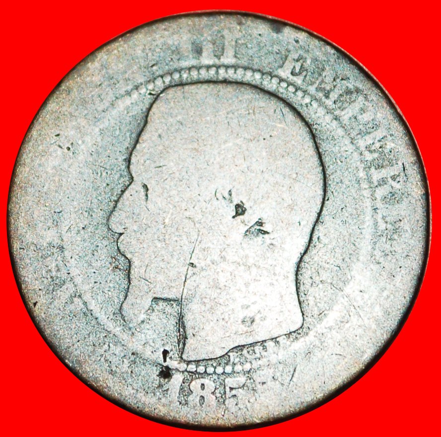  √ NAPOLEON III (1852-1870): FRANKREICH ★ 5 CENTIMES 1855W SELTEN!   