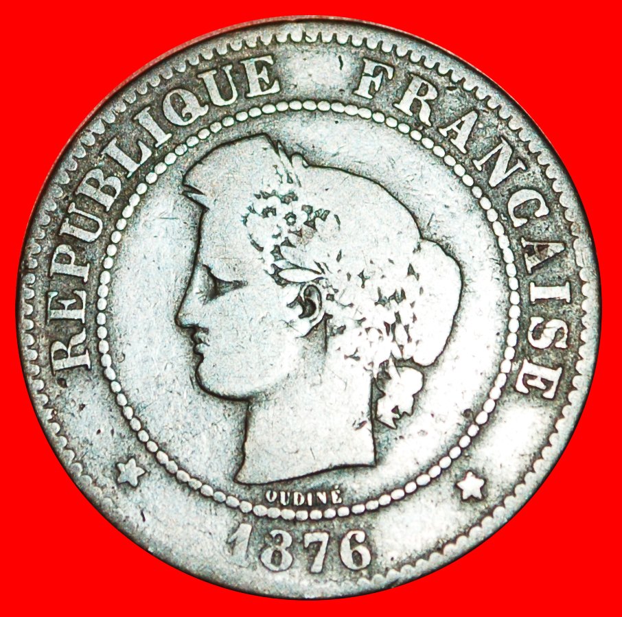  √ CERES: FRANKREICH ★ 5 CENTIMES 1876A! TYP 1870-1898   