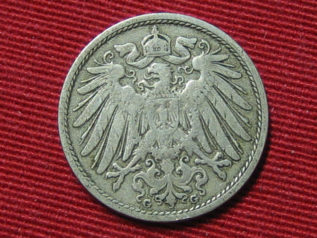  KR 10 Pfennig 1905 G seltener   