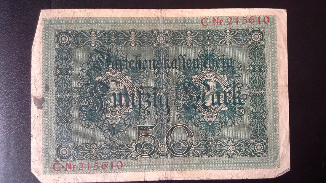  50 Mark Darlehenskassenschein Deutsches Reich ( 5.8.1914) (g980)   