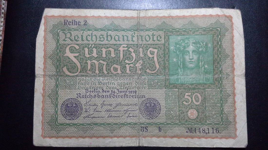  50 Mark  Deutsches Reich ( 24.6.1919) (g996)   