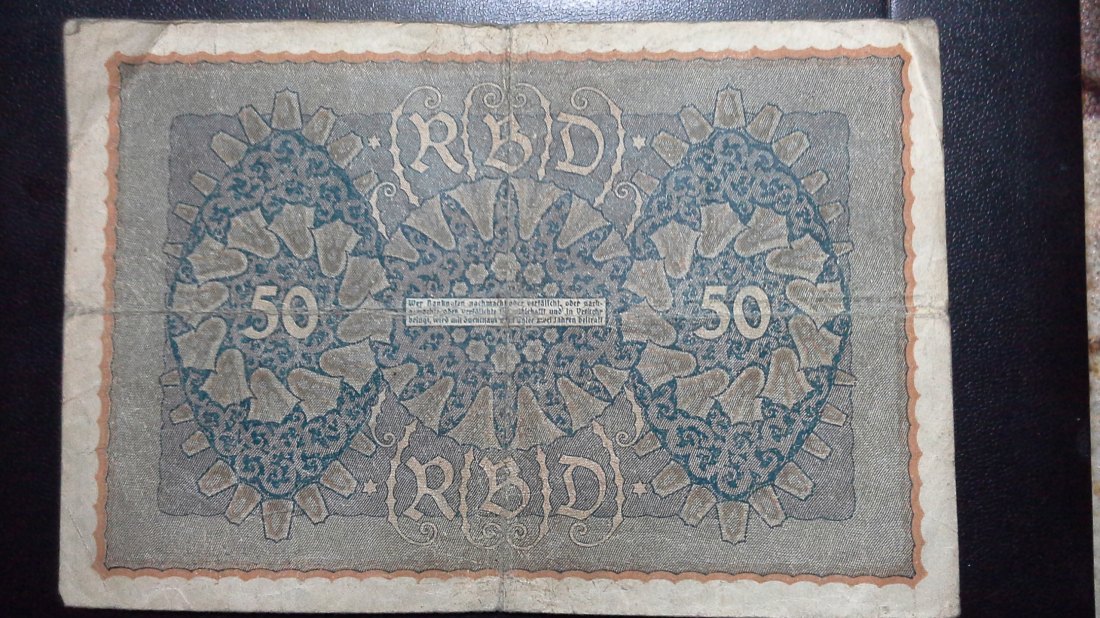  50 Mark  Deutsches Reich ( 24.6.1919) (g996)   