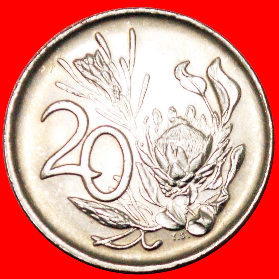  ★FLOWER: SOUTH AFRICA ★ 20 CENTS 1984 UNC! LOW START ★ NO RESERVE!   