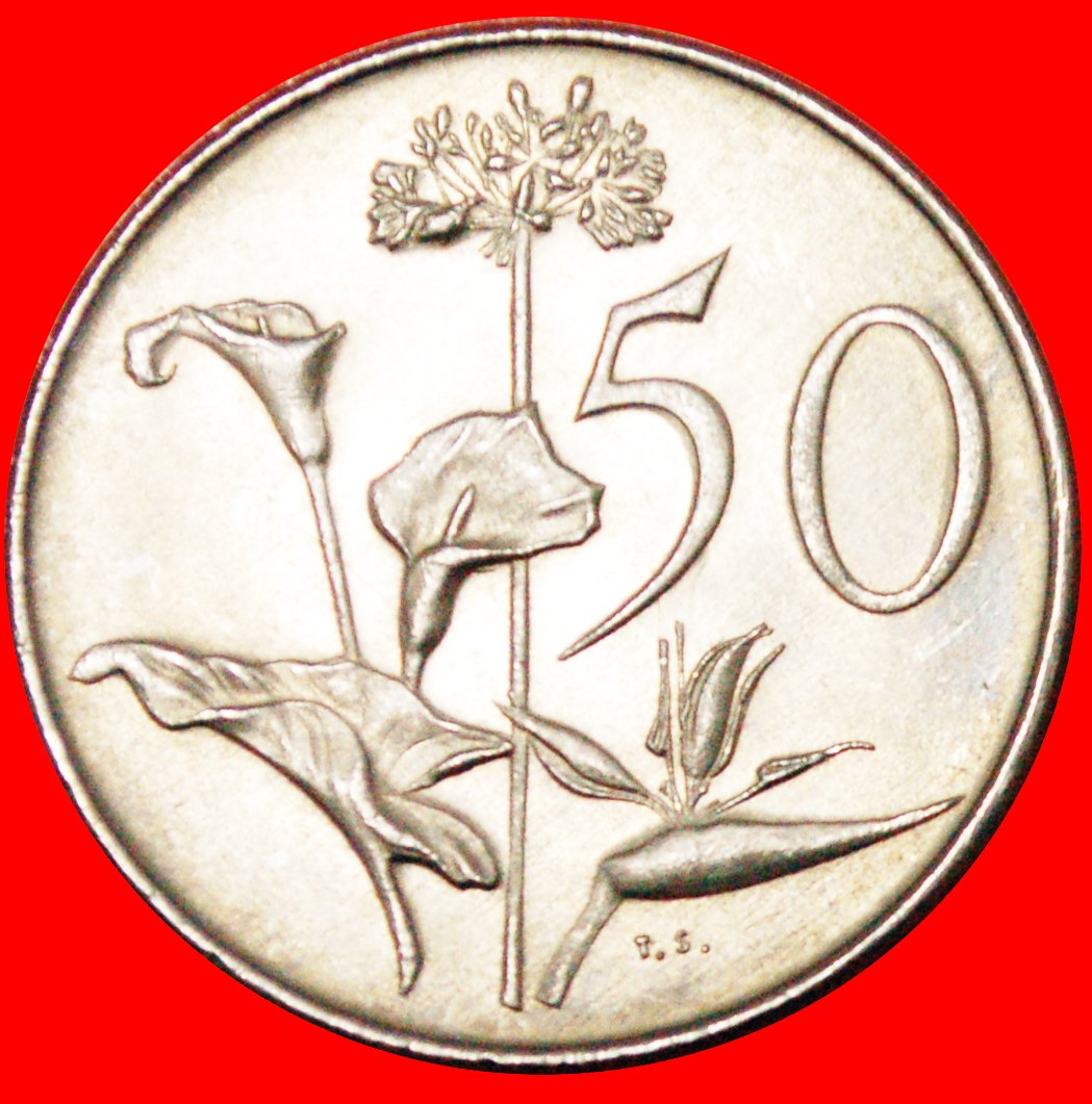  ★FLOWERS: SOUTH AFRICA ★ 50 CENTS 1977 UNC! LOW START ★ NO RESERVE!   
